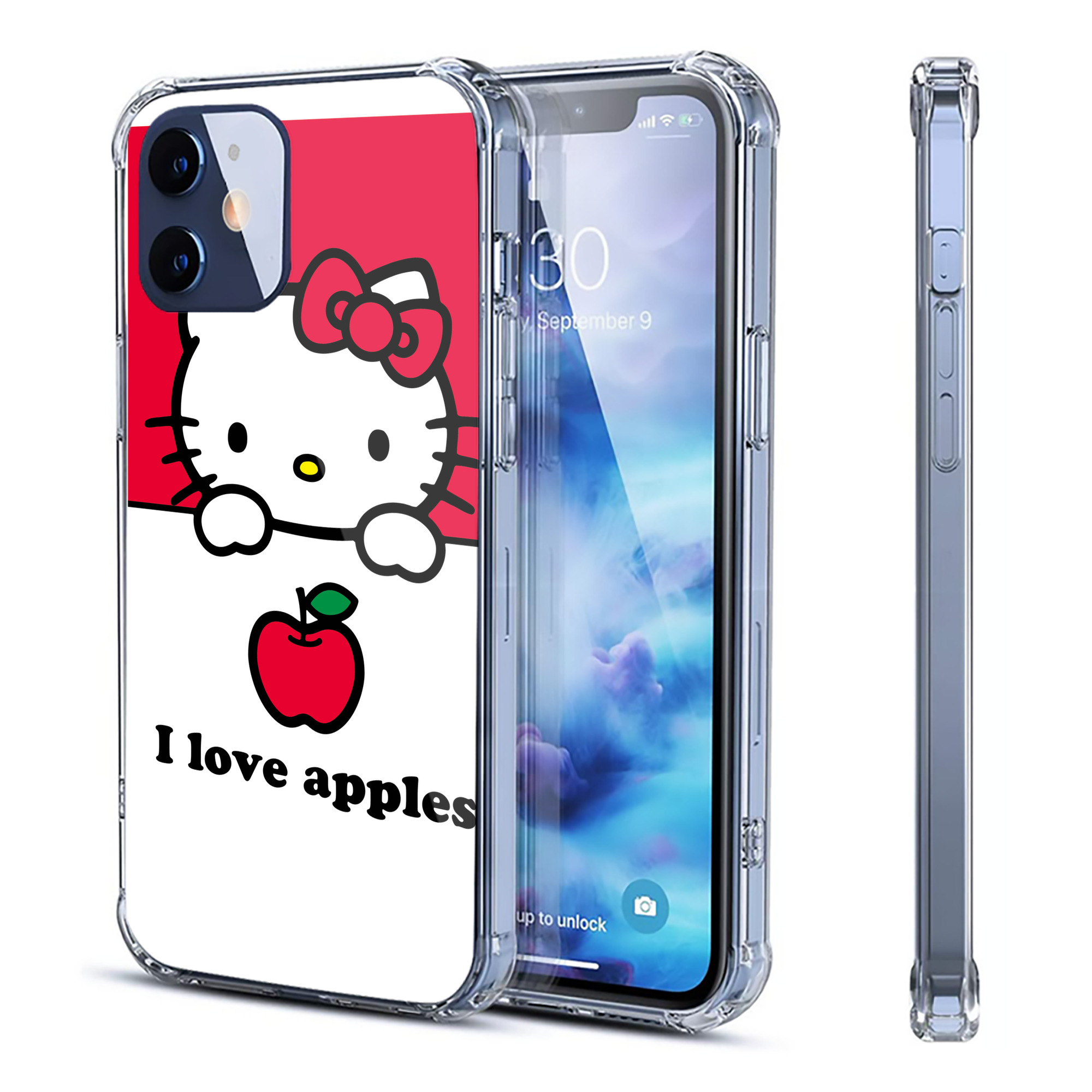 （画像用） Hello Kitty ハローキティ 【iPhone 12シリーズ対応】透明スマホケース（クリアソフトケース）